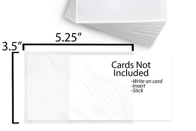 StoreSMART 3x5 Non-Adhesive Vinyl Pockets - 10 Pack Clear Plastic Sleeves For Index Cards Index Card Holders StoreSMART 3x5 Non-Adhesive Vinyl Pockets - 10 Pack Clear Plastic Sleeves For Index Cards Index Card Holders