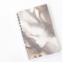Coiled Notebook | Aesthetic Fall Sweater Rolled Sleeve | FROSTED COVER