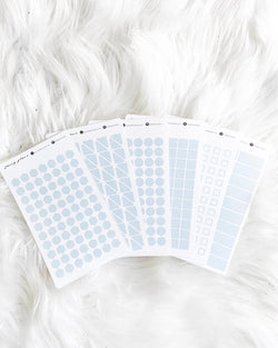 Misty Blue Neutral Functional Coding Stickers