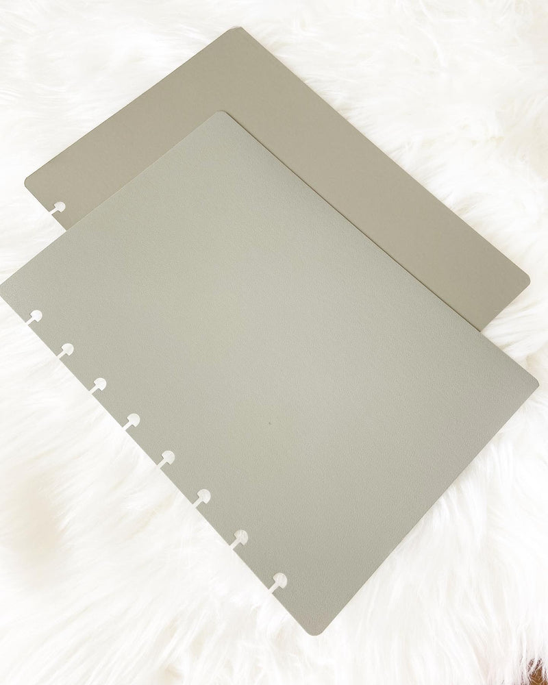 Leatherette Planner Covers | LIGHT GRAY