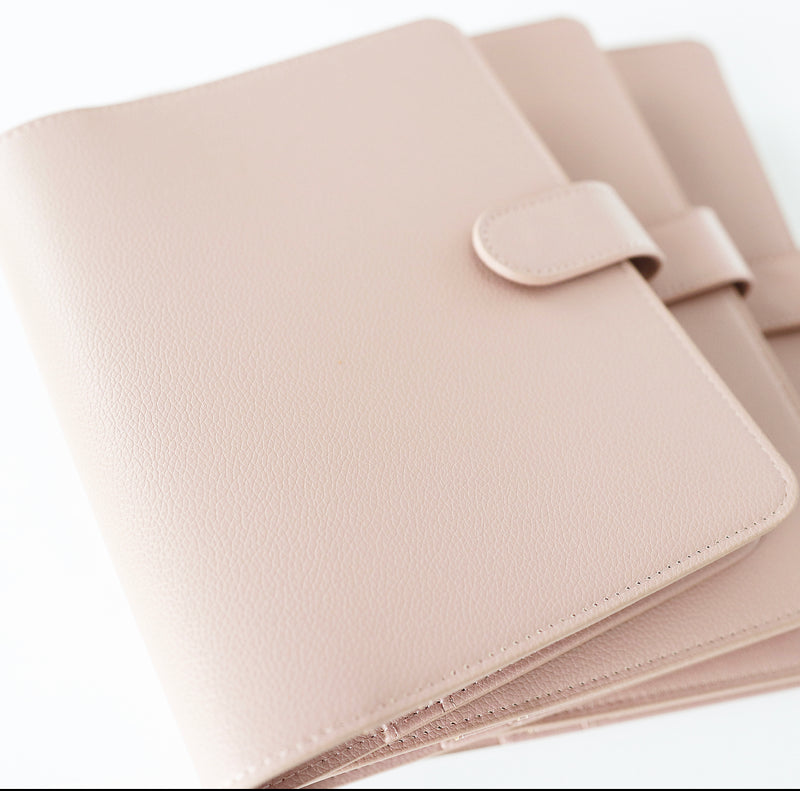Rose Pink Pebble | Vegan Leather Planner Cover