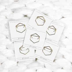 Hexagon Paper Clip LARGE | GOLD