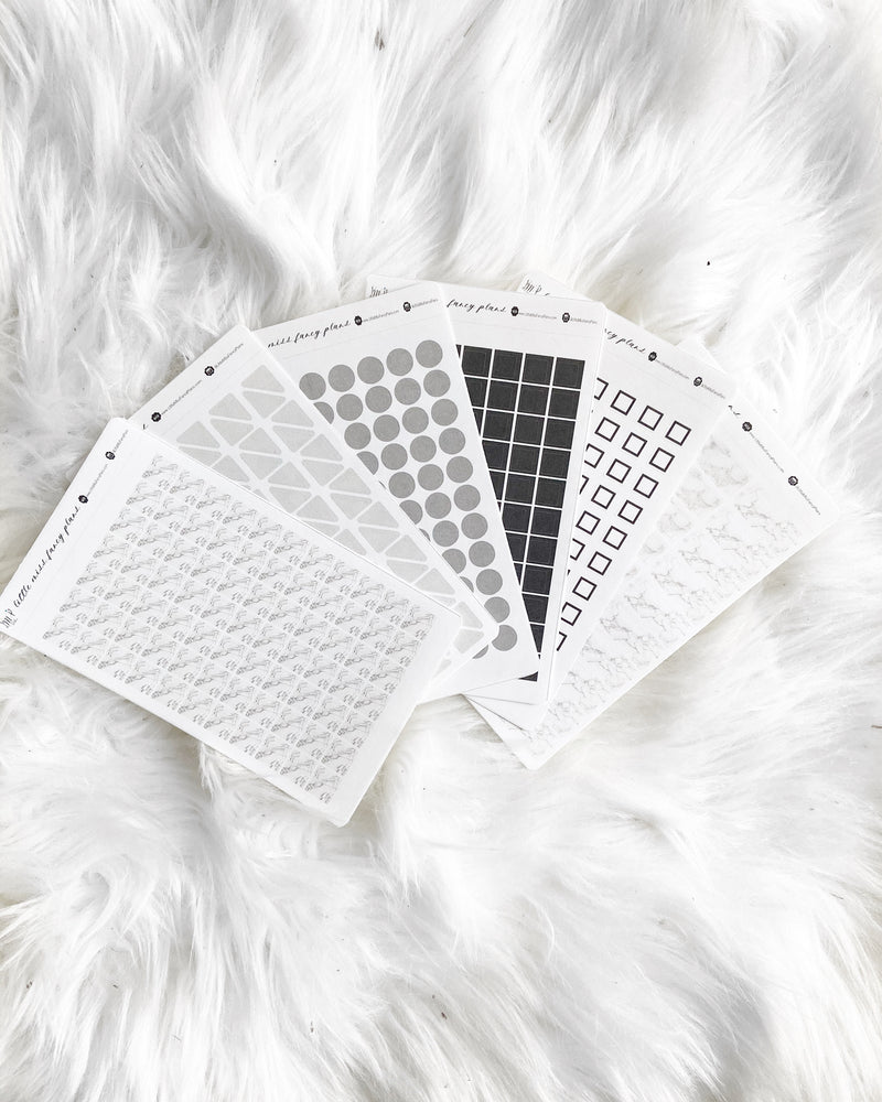 Marble Dreams Neutral Functional Coding Stickers