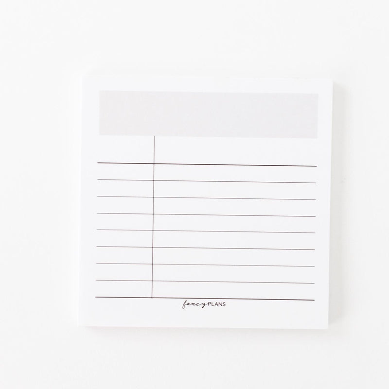 Sticky Note Header Header Sticky Notes | ROSE PINK – Fancy Plans Co