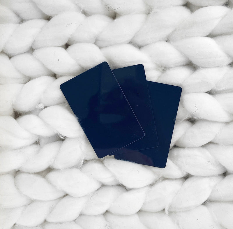 Plastic ROYAL/NAVY BLUE Task Card