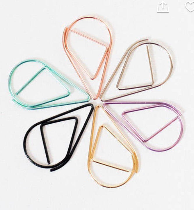 Metal Teardrop Paper Clips