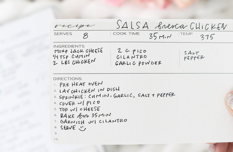 4 X 6 Recipe Cards