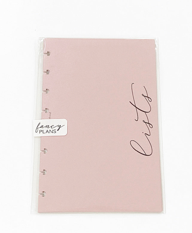 Planner Subjects Mauve Metalic Cardstock Dashboards <PRINTED AND SHIPPED>