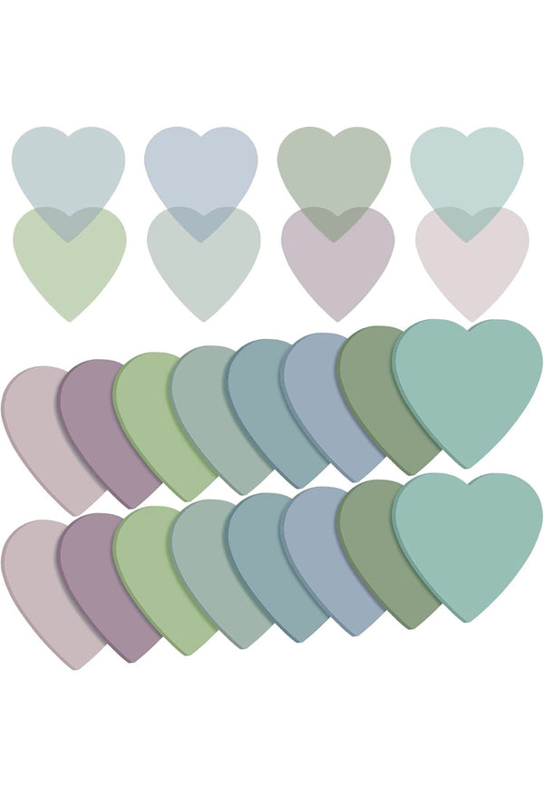 Transparent Heart Sticky Notes