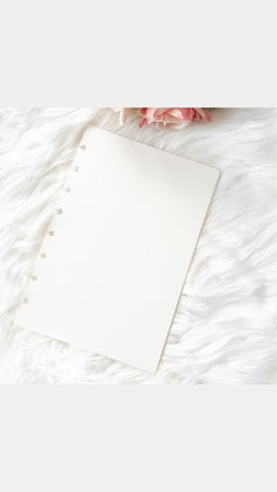 White Poly Hard Plastic Planner Covers