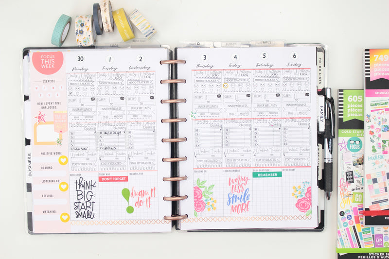 WELLNESS - Template For Printing on Inserts <Printables>  | Classic Size Happy Planner