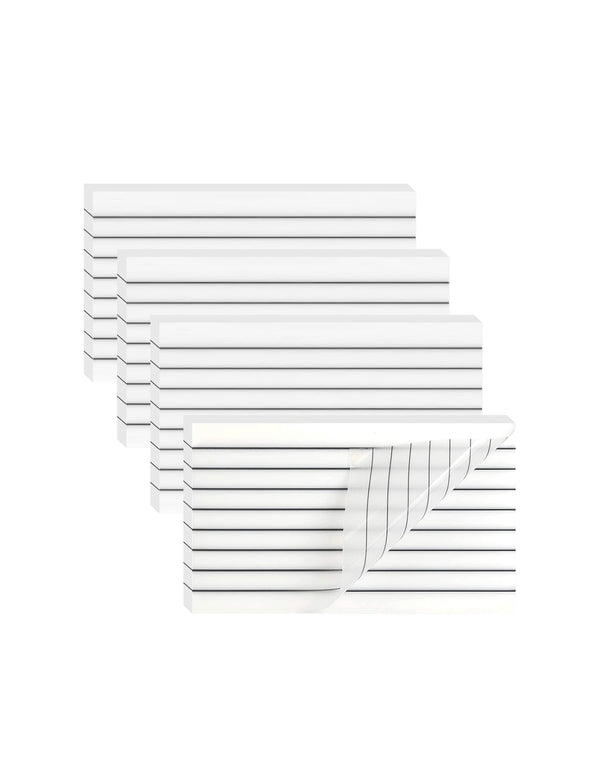Transparent White Lined Sticky Notes | 3 x 5 in.