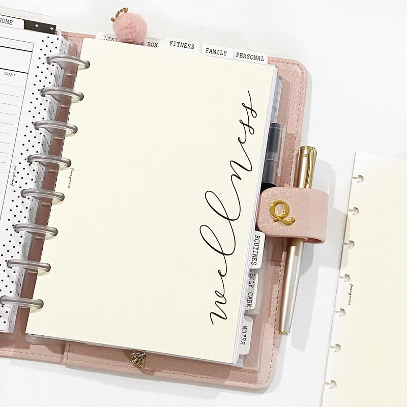 Planner Subjects Tan Linen Cardstock Dashboards <PRINTED AND SHIPPED>