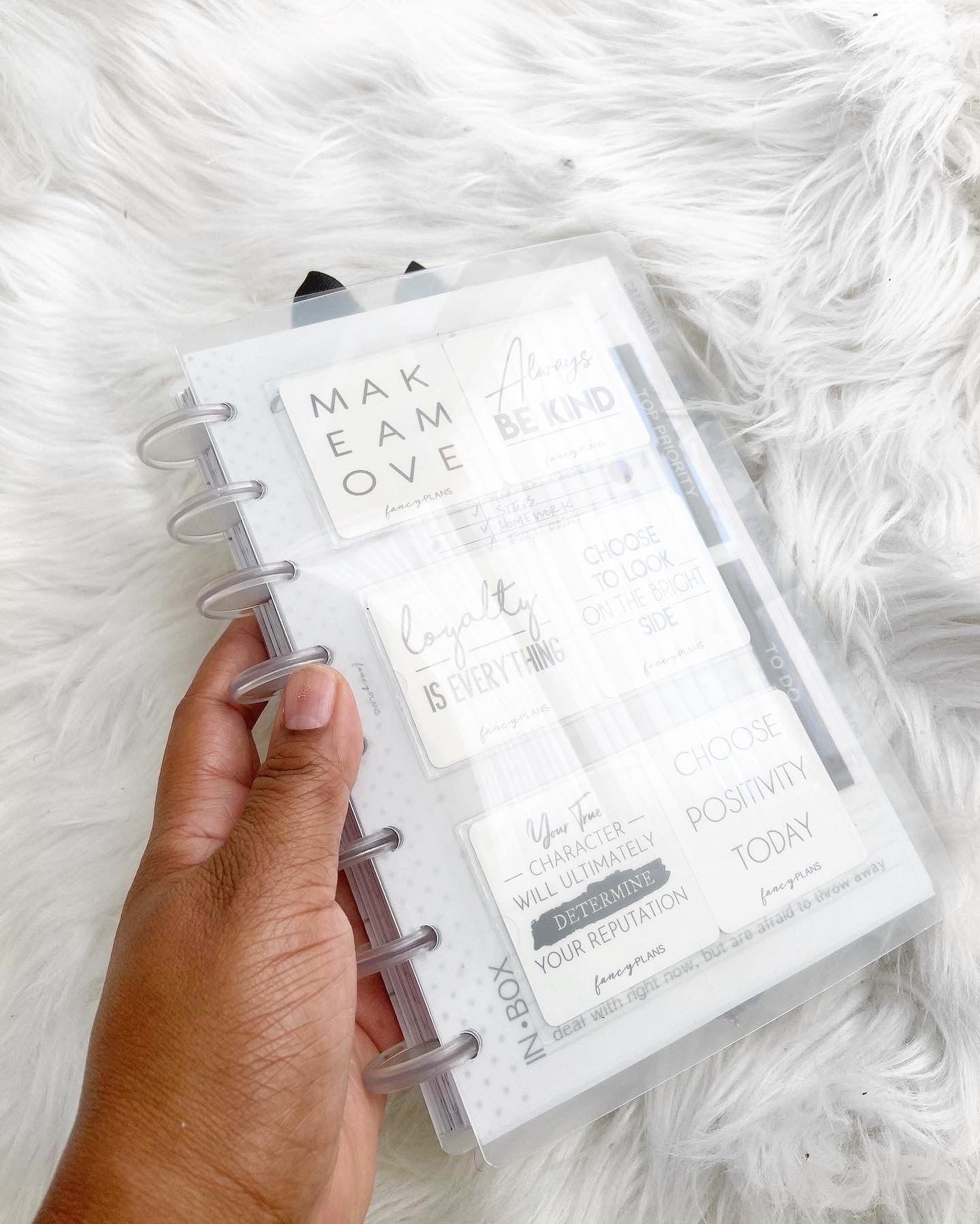 Transparent Glass Planner Cover | CLEAR – Fancy Plans Co