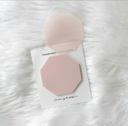 Octagon Transparent Sticky Note | Blush Pink