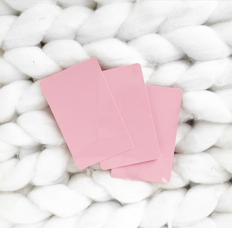 Pink Working Card Plastic PINK Task Card – Fancy Plans Co
