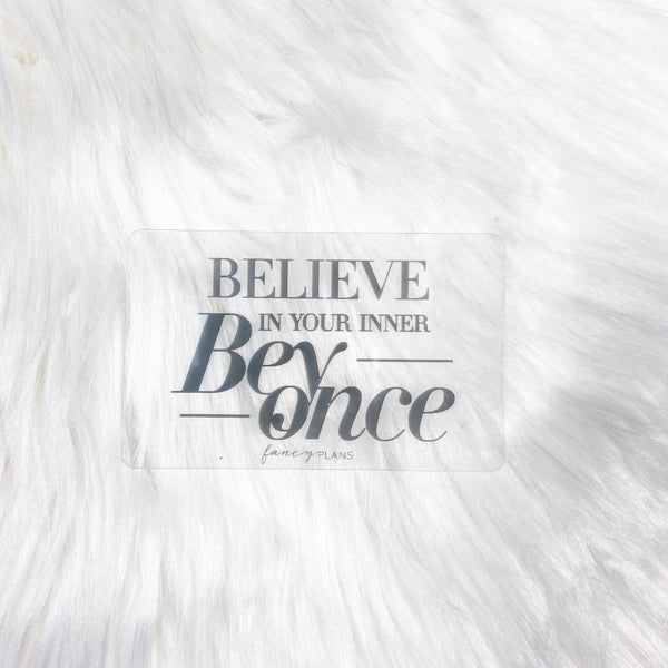 Plastic Inspiration Card | Beyonce – Fancy Plans Co
