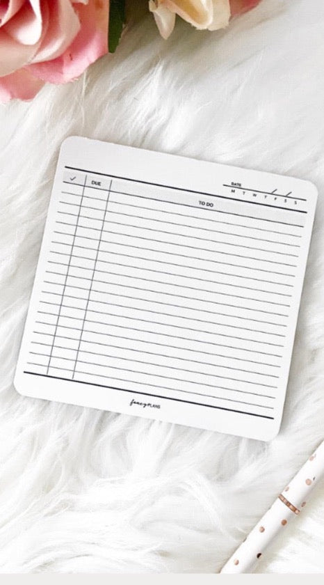 4 x 4 Notepad | To Do Checklist