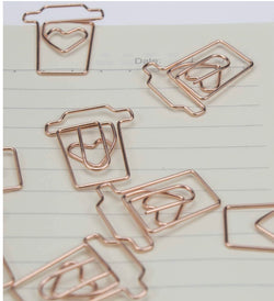 Coffee Cup Paper Clips | ROSE GOLD