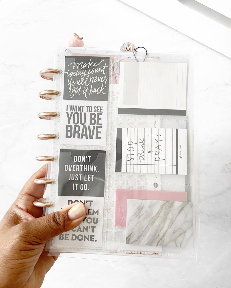 Transparent Poly Plastic Planner Covers | CLEAR
