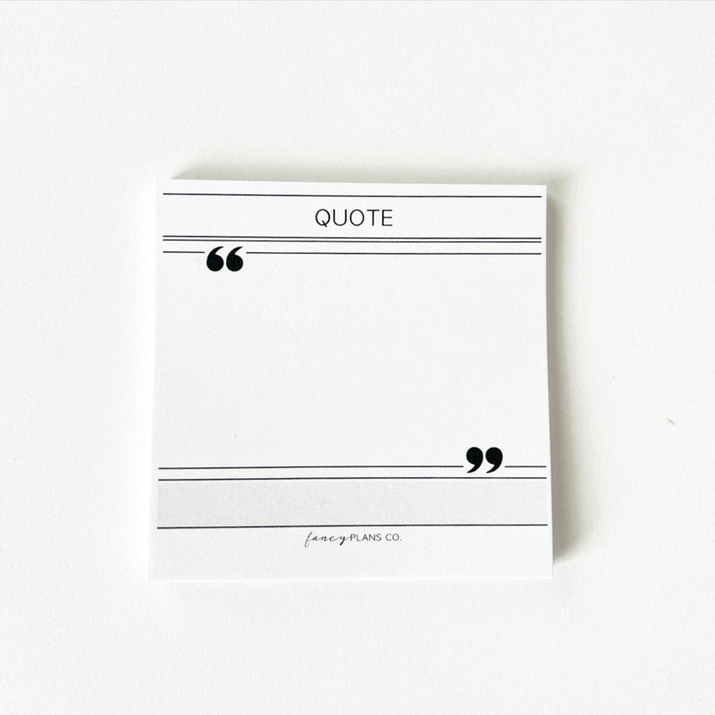 Quote Sticky Notes | 3 x 3in. – Fancy Plans Co