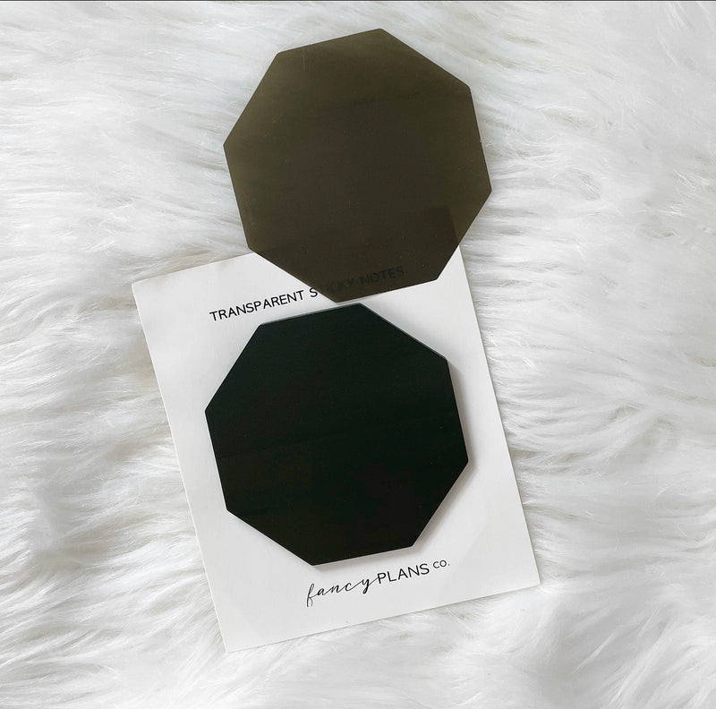 Octagon Transparent Sticky Note | Midnight