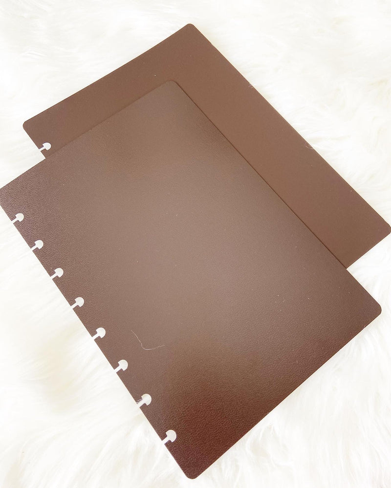 Leatherette Planner Covers | BROWN