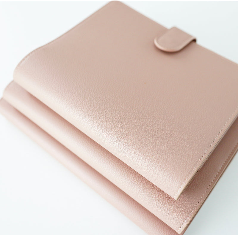 Rose Pink Pebble | Vegan Leather Planner Cover