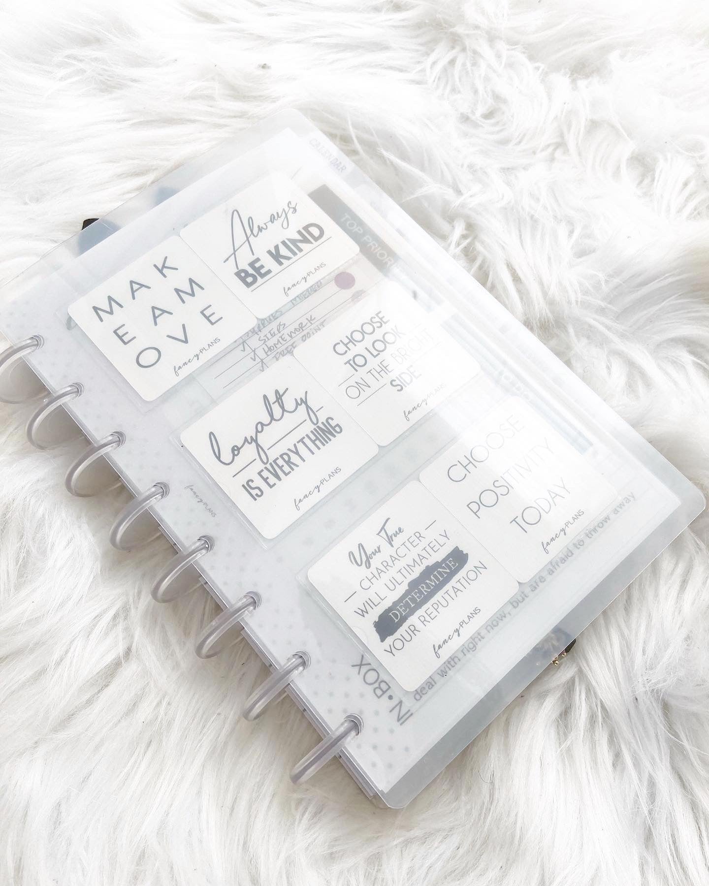 Transparent Glass Planner Cover | CLEAR – Fancy Plans Co