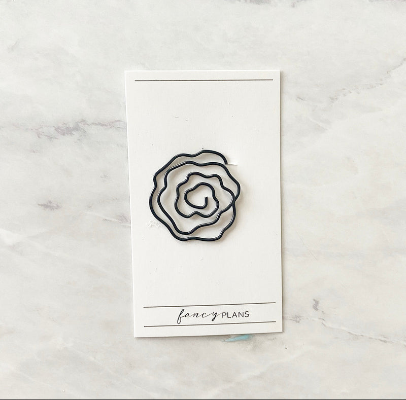 Rose Flower Paper Clips