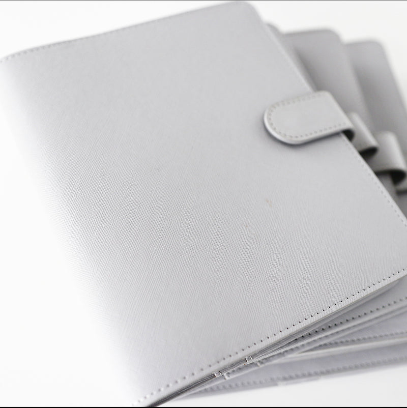 Cool Gray Saffiano | Vegan Leather Planner Cover