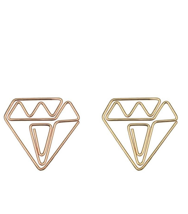Diamond Paper clip  | ROSE GOLD