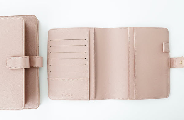 Rose Pink Pebble | Vegan Leather Planner Cover