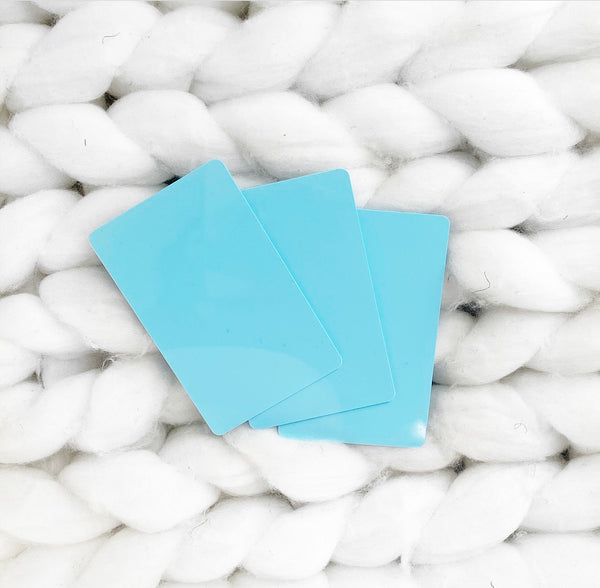 Plastic BABY BLUE Task Card