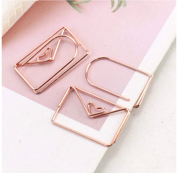 Envelope Paper Clips | ROSE GOLD