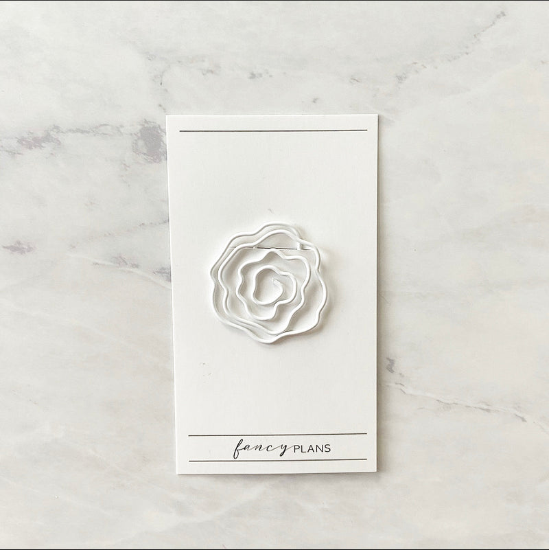 Rose Flower Paper Clips