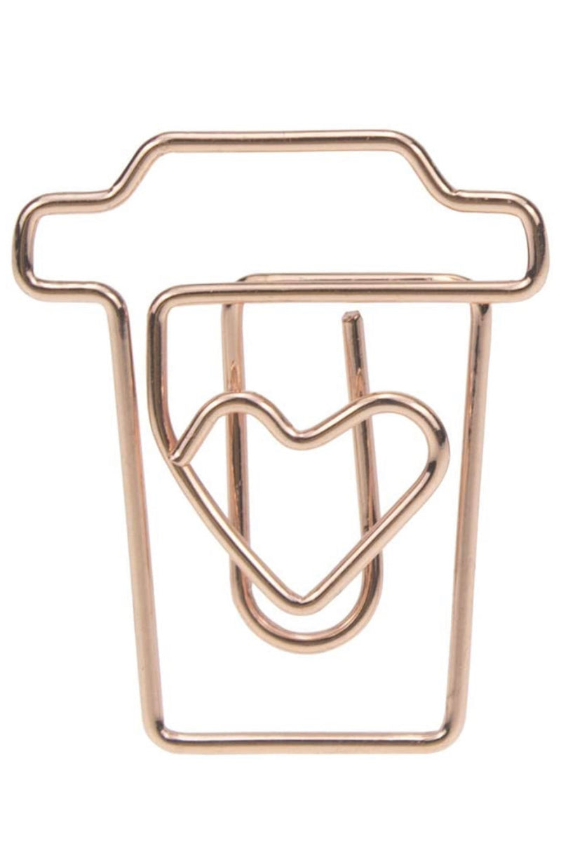Coffee Cup Paper Clips | ROSE GOLD