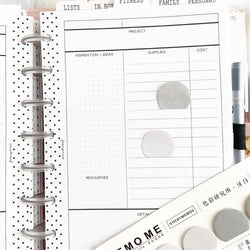 Sticky Note Half 1 Set Small Half Circle GRAYs Sticky Notes – Fancy Plans Co