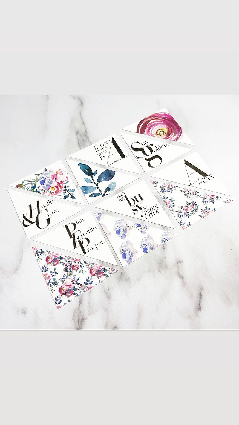 3 x 3 Inspiration Cards | TRIANGLE CLASSY QUOTES  #1