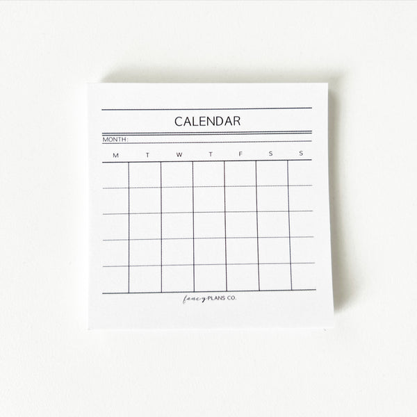 Calendar Sticky Notes | 3 x 3in.