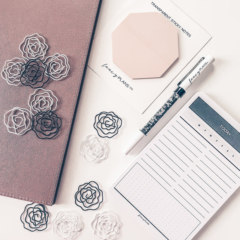 Rose Flower Paper Clips