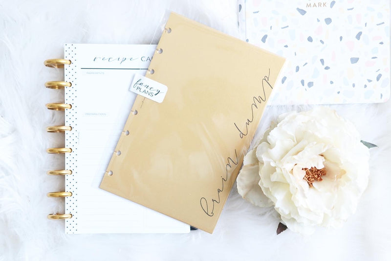 Planner Subjects Gold Metalic Cardstock Dashboards <PRINTED AND SHIPPED>